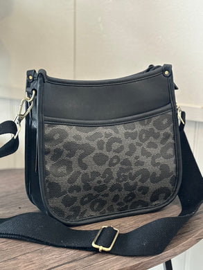 Leopard Colorblock Hobo Crossbody Bag