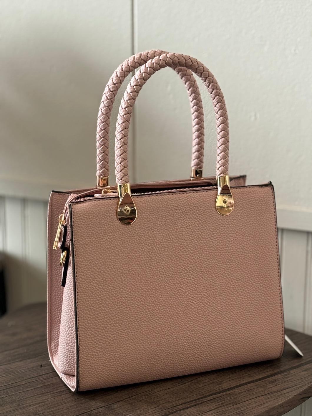 Weaved Top Handle 2-in-1 Satchel